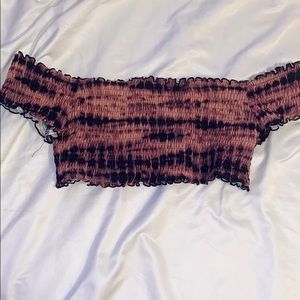 Pink vs off shoulder bikini top